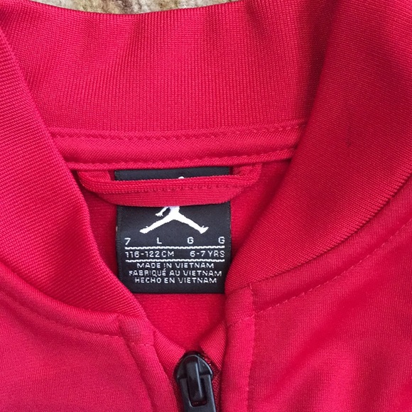 Graphic Jordan Kids Red Jumpman Jacket Boys Size L - Picture 3 of 6